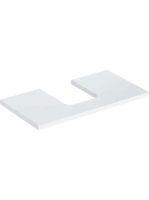 Geberit One mosdópult középső kivágással, pultra ültethető tálformájú mosdóhoz 90x47 cm, magasfényű fehér 505.273.00.1