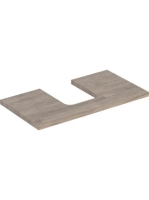 Geberit One mosdópult középső kivágással, pultra ültethető tálformájú mosdóhoz 90x47 cm, hikoridió 505.273.00.6