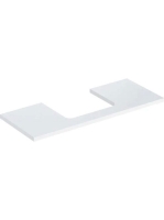 Geberit One mosdópult középső kivágással, pultra ültethető mosdóhoz 120x47 cm, magasfényű fehér 505.285.00.1
