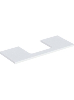 Geberit One mosdópult középső kivágással, pultra ültethető mosdóhoz 120x47 cm, matt fehér 505.285.00.2