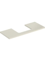 Geberit One mosdópult középső kivágással, pultra ültethető mosdóhoz 120x47 cm, magasfényű homokszürke 505.285.00.4