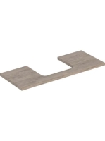 Geberit One mosdópult középső kivágással, pultra ültethető mosdóhoz 120x47 cm, hikoridió 505.285.00.6