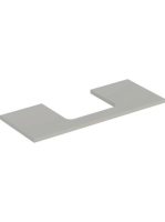 Geberit One mosdópult középső kivágással, pultra ültethető mosdóhoz 120x47 cm, matt greige 505.285.00.7