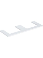 Geberit One mosdópult kivágással, két pultra ültethető mosdóhoz 135x47 cm, magasfényű fehér 505.286.00.1