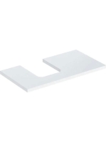 Geberit One mosdópult bal oldali kivágással 90x47 cm, pultra ültethető tálformájú mosdóhoz, magasfényű fehér 505.293.00.1