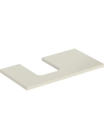 Geberit One mosdópult bal oldali kivágással 90x47 cm, pultra ültethető tálformájú mosdóhoz, magasfényű homokszürke 505.293.00.4