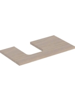 Geberit One mosdópult bal oldali kivágással 90x47 cm, pultra ültethető tálformájú mosdóhoz, tölgy 505.293.00.5