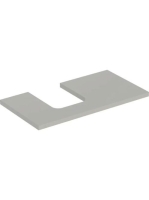 Geberit One mosdópult bal oldali kivágással 90x47 cm, pultra ültethető tálformájú mosdóhoz, matt greige 505.293.00.7