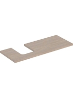 Geberit One mosdópult bal oldali kivágással 120x47 cm, pultra ültethető tálformájú mosdóhoz, tölgy 505.295.00.5