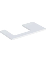 Geberit One mosdópult bal oldali kivágással 90x47 cm, pultra ültethető mosdóhoz, matt fehér 505.303.00.2