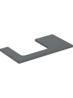 Geberit One mosdópult bal oldali kivágással 90x47 cm, pultra ültethető mosdóhoz, matt láva 505.303.00.3