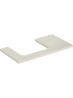 Geberit One mosdópult bal oldali kivágással 90x47 cm, pultra ültethető mosdóhoz, magasfényű homokszürke 505.303.00.4