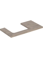 Geberit One mosdópult bal oldali kivágással 90x47 cm, pultra ültethető mosdóhoz, hikoridió 505.303.00.6