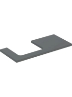Geberit One mosdópult bal oldali kivágással 105x47 cm, pultra ültethető mosdóhoz, matt láva 505.304.00.3