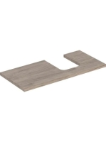 Geberit One mosdópult jobb oldali kivágással 105x47 cm, pultra ültethető tálformájú mosdóhoz, hikoridió 505.314.00.6