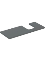 Geberit One mosdópult jobb oldali kivágással 120x47 cm, pultra ültethető tálformájú mosdóhoz, matt láva 505.315.00.3