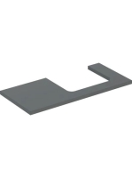 Geberit One mosdópult jobb oldali kivágással 105x47 cm, pultra ültethető mosdóhoz, matt láva 505.324.00.3