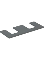 Geberit One mosdópult kivágással, két pultra ültethető tálformájú mosdóhoz 120x47 cm, matt láva 505.335.00.3