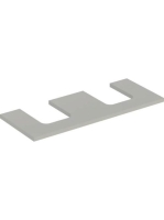 Geberit One mosdópult kivágással, két pultra ültethető tálformájú mosdóhoz 120x47 cm, matt greige 505.335.00.7