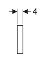 Geberit One P-alakú tartókonzol mosdópulthoz, krómozott 505.700.00.1