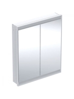 Geberit One 2 ajtós tükrös szekrény ComfortLight világítással 75x90 cm, fehér 505.802.00.2