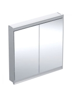 Geberit One 2 ajtós tükrös szekrény ComfortLight világítással 90x90 cm, eloxált alumínium 505.803.00.1