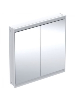 Geberit One 2 ajtós tükrös szekrény ComfortLight világítással 90x90 cm, fehér 505.803.00.2