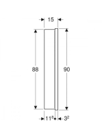 Geberit One 2 ajtós tükrös szekrény ComfortLight világítással 90x90 cm, fehér 505.803.00.2