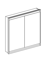 Geberit One 2 ajtós tükrös szekrény ComfortLight világítással 90x90 cm, fehér 505.803.00.2