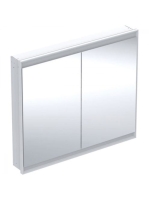 Geberit One 2 ajtós tükrös szekrény ComfortLight világítással 105x90 cm, fehér 505.804.00.2