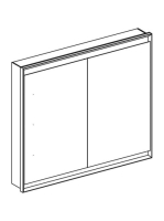 Geberit One 2 ajtós tükrös szekrény ComfortLight világítással 105x90 cm, fehér 505.804.00.2