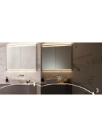 Geberit One 2 ajtós tükrös szekrény ComfortLight világítással 105x90 cm, fehér 505.804.00.2