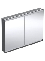 Geberit One 2 ajtós tükrös szekrény ComfortLight világítással 120x90 cm, matt fekete 505.805.00.7