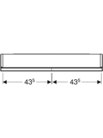 Geberit One tükrös szekrény két ajtóval 90x90 cm, világítással, fehér 505.813.00.2