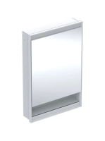 Geberit One balra nyíló tükrös szekrény polccal és világítással 60x90 cm, fehér 505.820.00.2