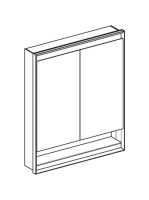 Geberit One tükrös szekrény polccal és ComfortLight világítással 75 cm, fehér 505.822.00.2