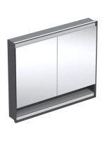 Geberit One tükrös szekrény polccal és ComfortLight világítással 105 cm, matt fekete 505.824.00.7