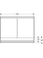 Geberit One tükrös szekrény polccal és ComfortLight világítással 120 cm, fehér 505.825.00.2