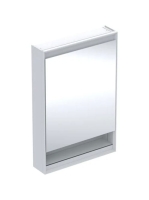 Geberit One tükrös szekrény nyitott polccal és világítással 60x90 cm, balos ajtóval, fehér 505.830.00.2