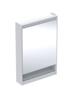 Geberit One tükrös szekrény nyitott polccal és világítással 60x90 cm, jobbos ajtóval, fehér 505.831.00.2