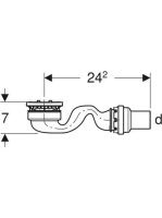 Geberit Sestra zuhanytálca lefolyó (alacsony építési magassággal) 550019001 (550.019.00.1)