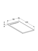 Geberit Sestra szögletes zuhanytálca 90x100 cm, strukturált pala, szürke 550.263.00.2