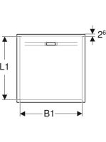 Geberit Sestra szögletes zuhanytálca 80x80 cm, strukturált pala, grafit 550.292.00.2