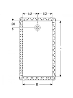 Geberit Olona szögletes zuhanytálca 140x80 cm szigetelőgallérral, matt fehér 550.918.00.1