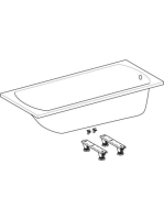 Geberit Perfect egyenes akril kád 180x80 cm lábkészlettel, fényes fehér 554.074.01.1