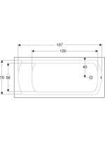 Geberit Perfect egyenes akril kád 180x80 cm lábkészlettel, fényes fehér 554.074.01.1