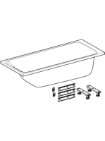 Geberit Tawa egyenes fürdőkád 170x75 cm, lábakkal, fényes fehér 554.121.01.1