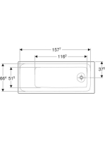 Geberit Tawa egyenes fürdőkád 170x75 cm, lábakkal, fényes fehér 554.121.01.1