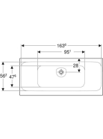 Geberit Tawa Duo egyenes fürdőkád 170x75 cm, lábakkal, fényes fehér 554.123.01.1
