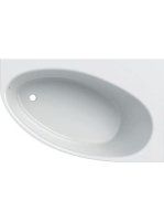 Geberit Selnova 160x100 cm aszimmetrikus fürdőkád lábakkal, fényes fehér 554.275.01.1